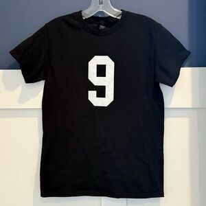 Gildan Black Tee with White Number 9